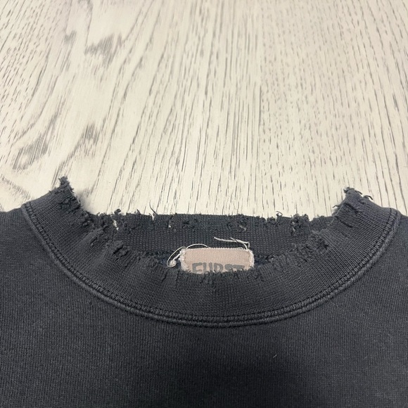 Black and Orange Crewneck Sweater with Cartoon Graphic - Picture 7 of 8